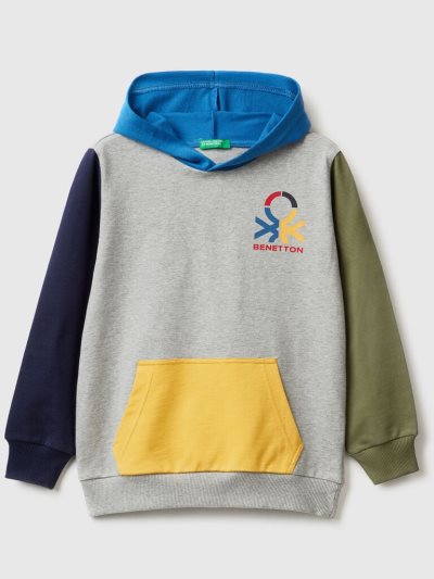 Kids' Benetton 100% Cotton Hoodie Multi-color | NZ567984