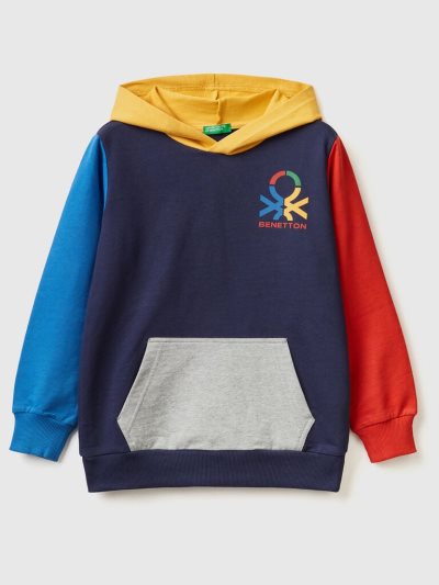 Kids' Benetton 100% Cotton Hoodie Multi-color | NZ587825