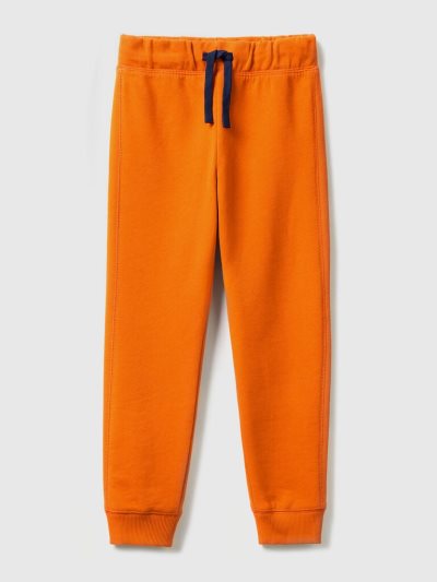 Kids' Benetton 100% Cotton Sweatpants Orange | NZ872433