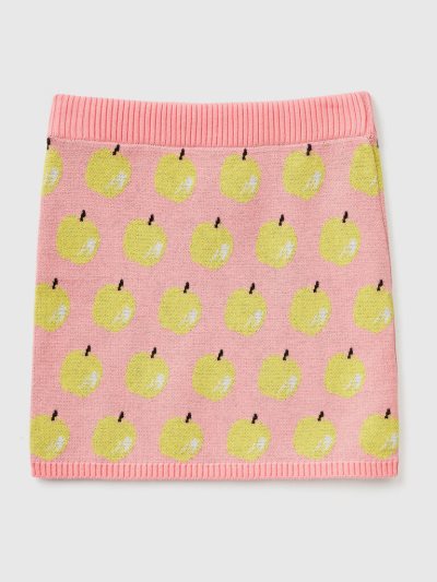 Kids' Benetton Apple Pattern Mini Skirts Pink | NZ045030