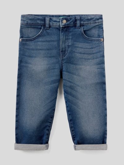 Kids' Benetton Baggy Fit Denim Jeans Dark Blue | NZ689921