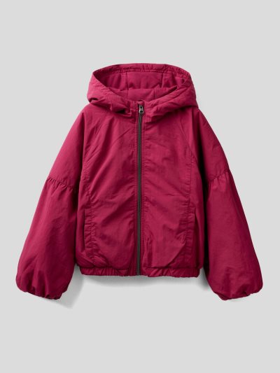 Kids' Benetton Balloon Sleeves Light Jackets Burgundy | NZ329672