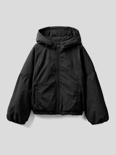 Kids' Benetton Balloon Sleeves Light Jackets Black | NZ895559