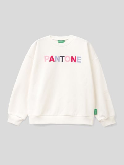 Kids' Benetton Benettonxpantone™ Crew Neck Sweatshirt Creamy White | NZ086620