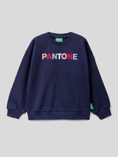 Kids' Benetton Benettonxpantone™ Crew Neck Sweatshirt Dark Blue | NZ699414