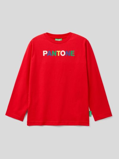 Kids' Benetton Benettonxpantone™ Long Sleeve T-shirts Red | NZ006528