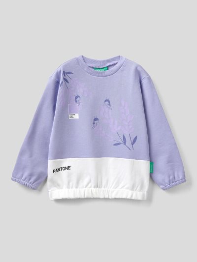 Kids' Benetton Benettonxpantone™ Print Sweatshirt Lilac | NZ108660