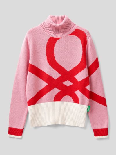 Kids' Benetton Benettonxpantone™ Turtleneck Jumpers Pink | NZ076301