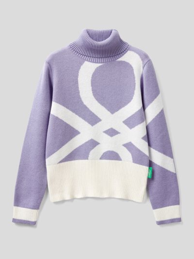 Kids' Benetton Benettonxpantone™ Turtleneck Jumpers Lilac | NZ145305