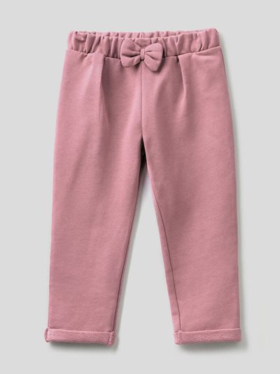 Kids' Benetton Bow Sweatpants Soft Pink | NZ313197