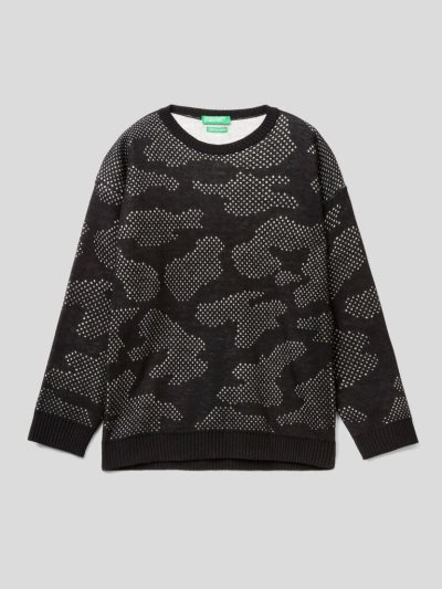 Kids' Benetton Camouflage Sweaters Black | NZ835954