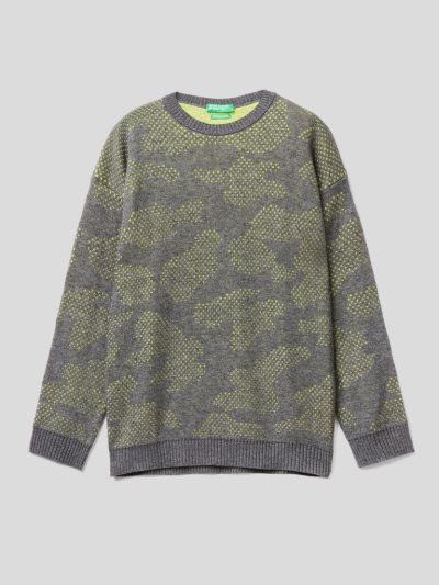 Kids' Benetton Camouflage Sweaters Dark Grey | NZ152181