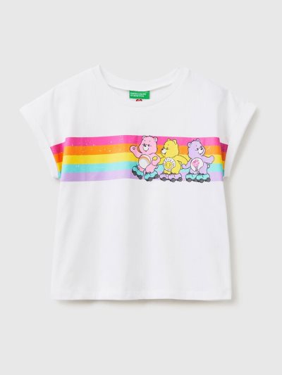 Kids' Benetton Care Bears™ 100% Cotton Short Sleeve T-shirts White | NZ476090