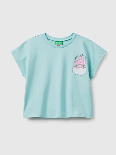 Kids' Benetton Care Bears™ Print Short Sleeve T-shirts Aqua | NZ364941