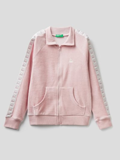 Kids' Benetton Chenille Logo Sweatshirt Soft Pink | NZ574503