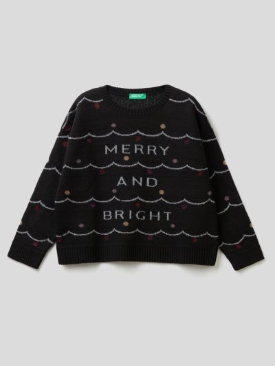 Kids' Benetton Christmas Inlays Sweaters Multi-color | NZ549315