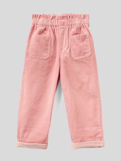 Kids' Benetton Corduroy Trousers Pastel Pink | NZ028438