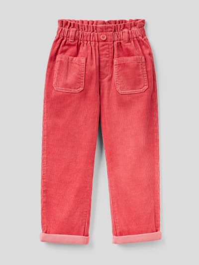 Kids' Benetton Corduroy Trousers Red | NZ434410