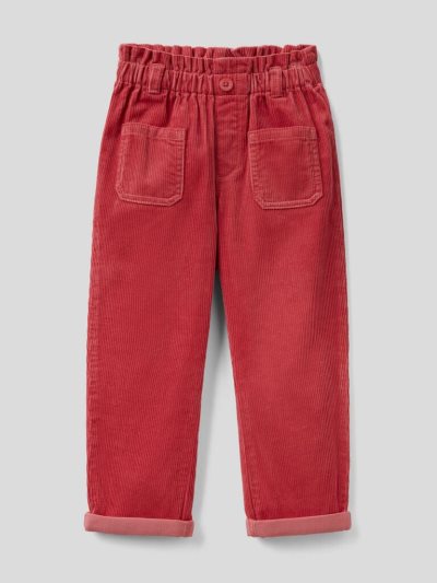 Kids' Benetton Corduroy Trousers Strawberry | NZ447245