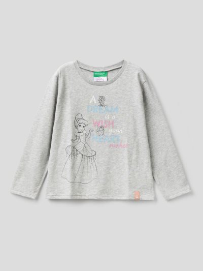 Kids' Benetton Disney Princess Long Sleeve T-shirts Grey | NZ670362