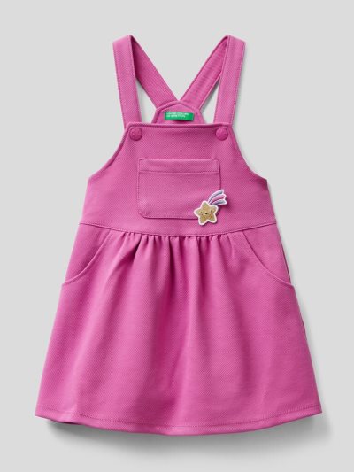 Kids' Benetton Dungaree Star Patch Skirts Cyclamen | NZ033245