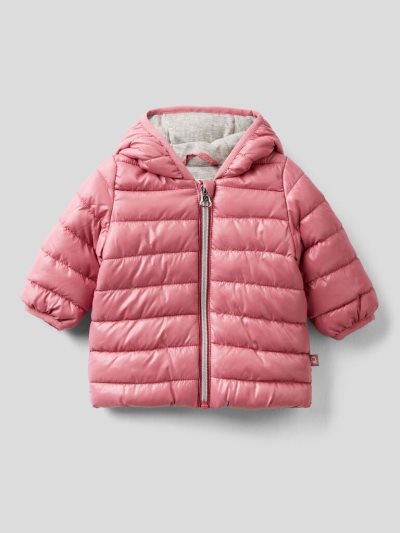 Kids' Benetton Ears Technical Fabric Jackets Dark Mauve | NZ362845
