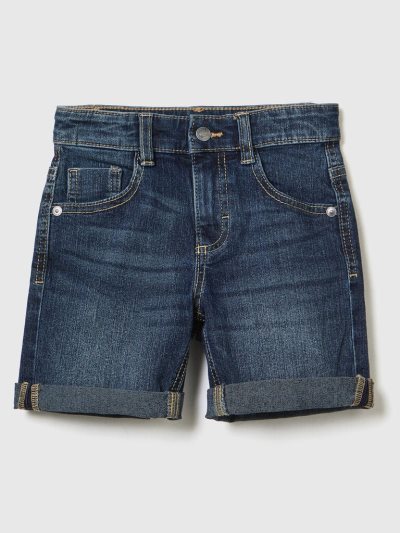 Kids' Benetton Eco-recycle Denim Bermudas Dark Blue | NZ089521