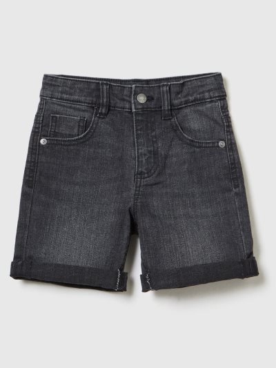 Kids' Benetton Eco-recycle Denim Bermudas Black | NZ966183