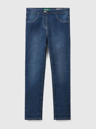 Kids' Benetton Eco-recycle Denim Jeggings Dark Blue | NZ259978