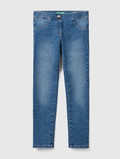 Kids' Benetton Eco-recycle Denim Jeggings Light Blue | NZ770148