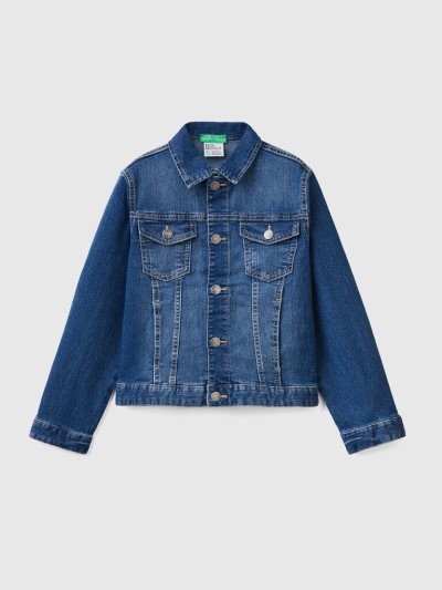 Kids' Benetton Eco-recycle Denim Light Jackets Dark Blue | NZ654483