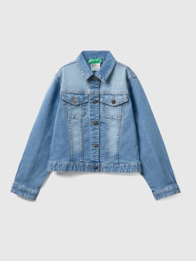 Kids' Benetton Eco-recycle Jean Light Jackets Dark Blue | NZ064684