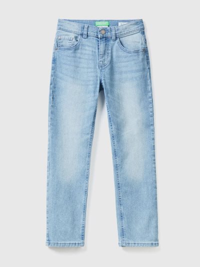 Kids' Benetton Eco-recycle Slim Fit Jeans Sky Blue | NZ029091