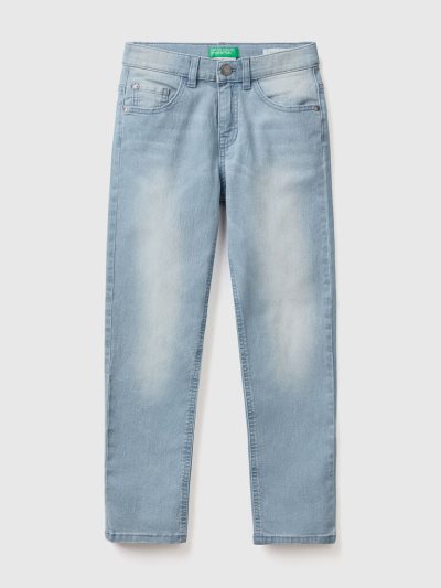 Kids' Benetton Eco-recycle Slim Fit Jeans Light Blue | NZ114681