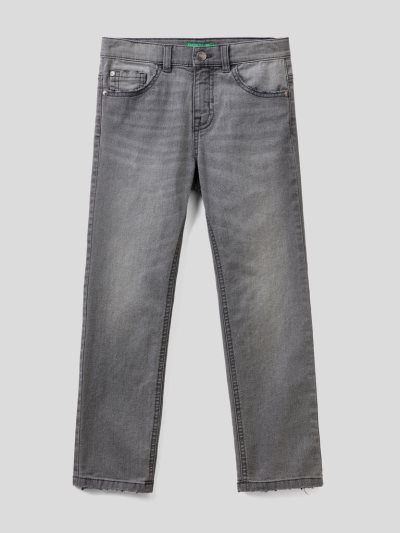 Kids' Benetton Eco-recycle Slim Fit Jeans Grey | NZ179350