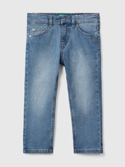 Kids' Benetton Eco-recycle Slim Fit Jeans Sky Blue | NZ327040