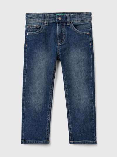 Kids' Benetton Eco-recycle Slim Fit Jeans Dark Blue | NZ366959