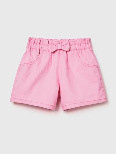 Kids' Benetton Elastic Waist Shorts Pink | NZ011728
