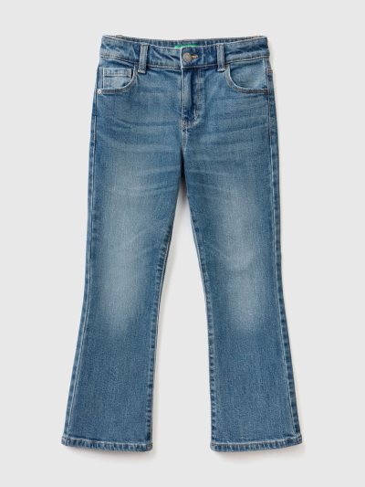 Kids' Benetton Five Pocket Flared Jeans Blue | NZ877472
