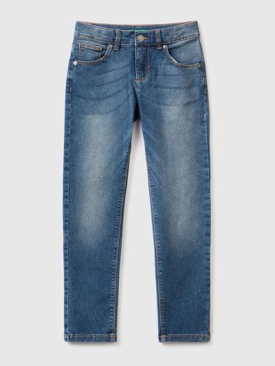 Kids' Benetton Five-pocket Slim Fit Jeans Blue | NZ483845