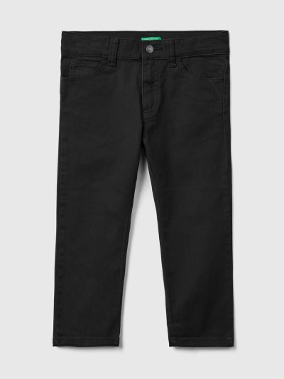 Kids' Benetton Five-pocket Slim Fit Trousers Black | NZ092200