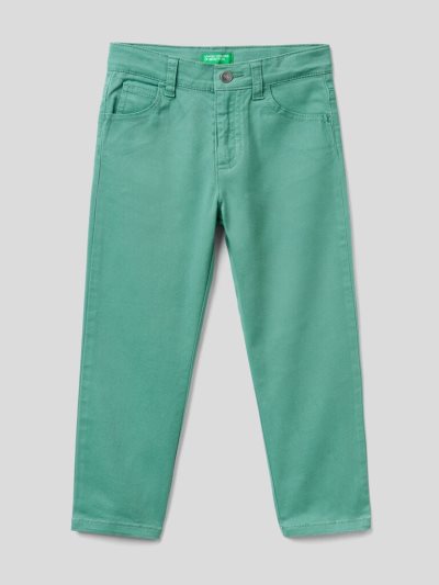Kids' Benetton Five-pocket Stretch Trousers Green | NZ630059