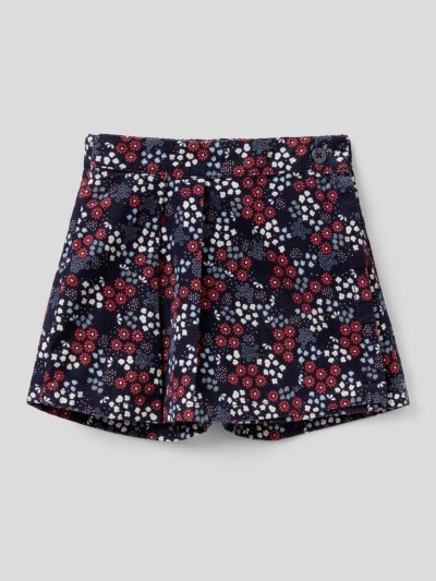 Kids' Benetton Floral Culottes Dark Blue | NZ276561