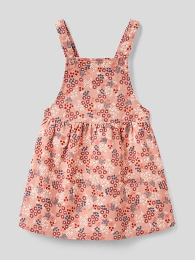 Kids' Benetton Floral Dungaree Skirts Pink | NZ165436