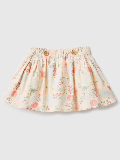 Kids' Benetton Floral Sustainable Viscose Skirts Multi-color | NZ322126