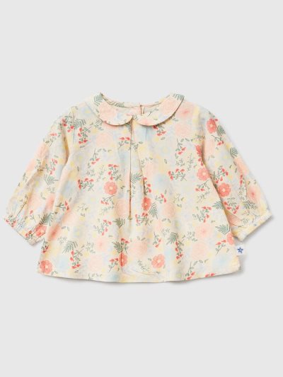 Kids' Benetton Floral Sustainable Viscose Blouse Multi-color | NZ589680