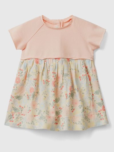 Kids' Benetton Flowers Sustainable Viscose Dress Multi-color | NZ719228