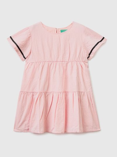 Kids' Benetton Frills Short Dress Soft Pink | NZ848686