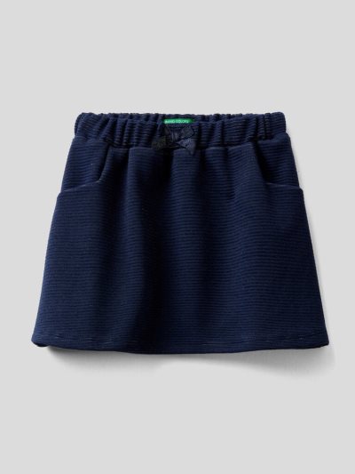 Kids' Benetton Full Lurex Skirts Dark Blue | NZ623722