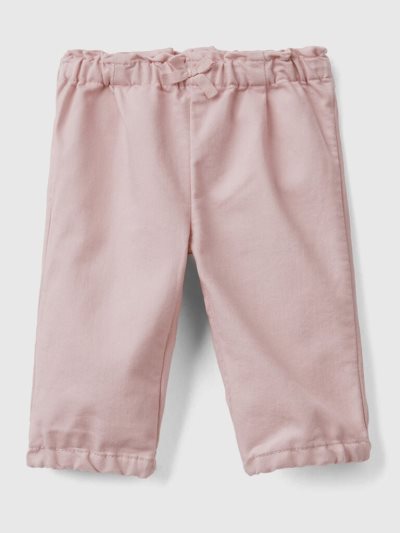 Kids' Benetton Gathered Waist Trousers Soft Pink | NZ182294